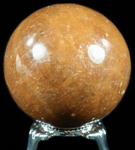 Polished, Orange Calcite Sphere - Madagascar #55098